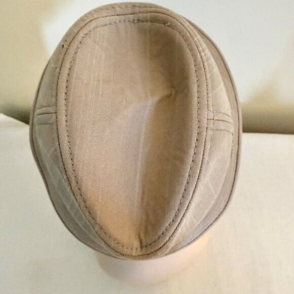 Goorin Bros Womens Beige Pinstripe Bucket Hat Rhinestone Accent Medium - Picture 8 of 15